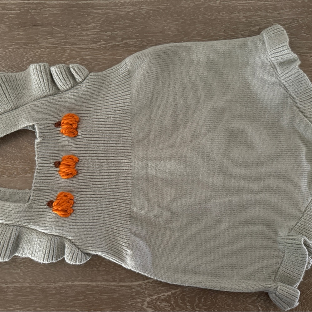 Baby Fall Hand Knit romper